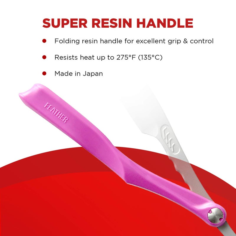 Feather Artist Club Wine SS Folding Handle Razor - Image 3